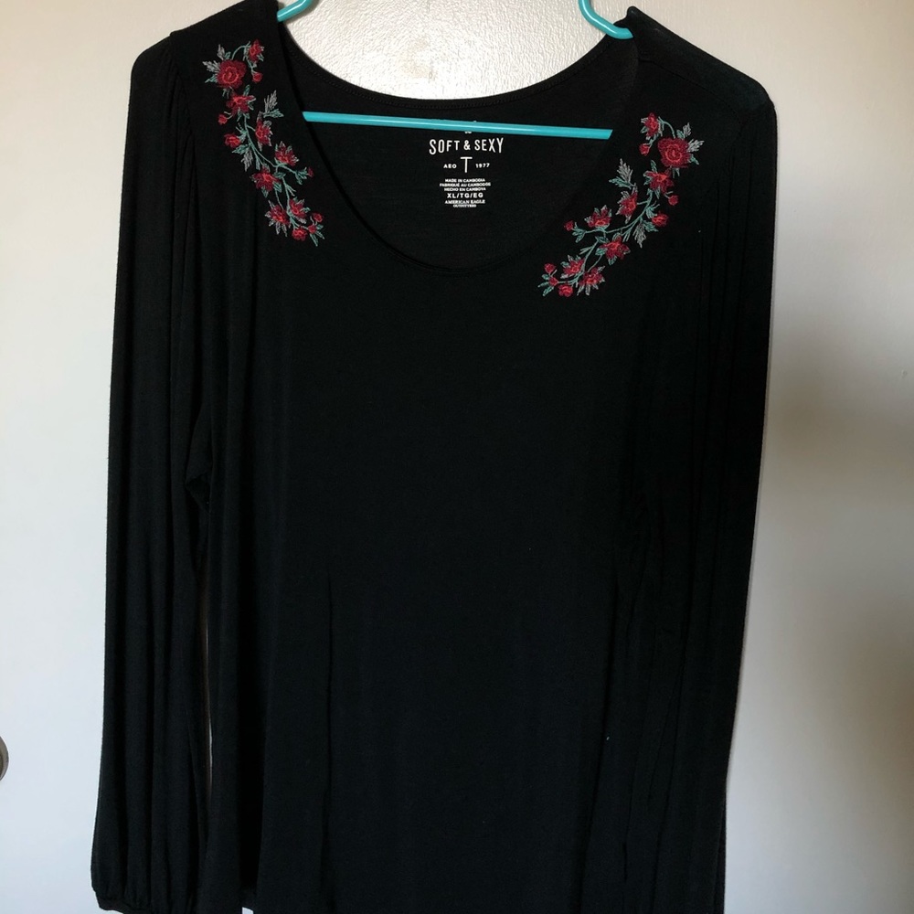 Embroidered Long Sleeve Shirt